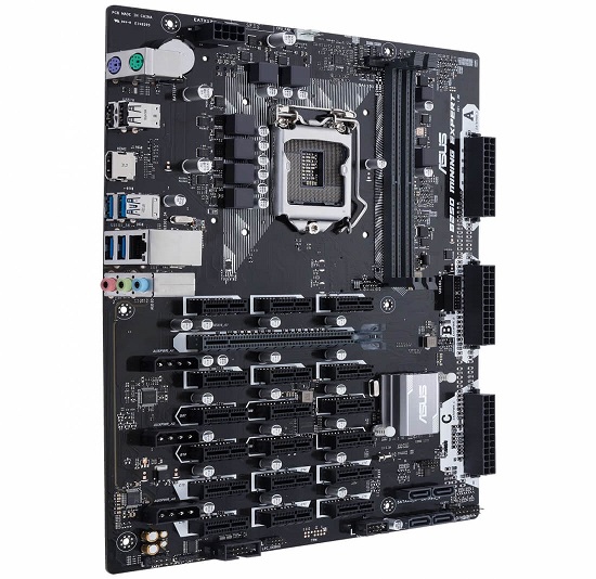 Asus thông báo Motherboard B250 Mining Expert với 19 khe PCIe 