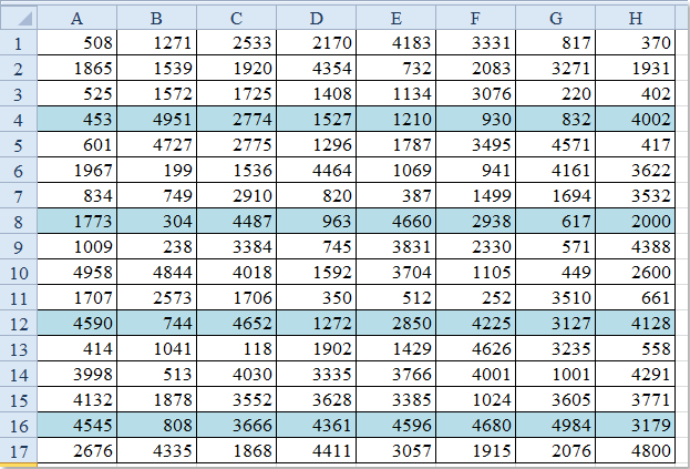 Excel : Tự động đánh dấu mỗi số hàng nhất định 