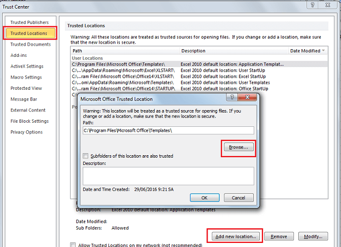 Không mở được file do Protect View trong Excel 