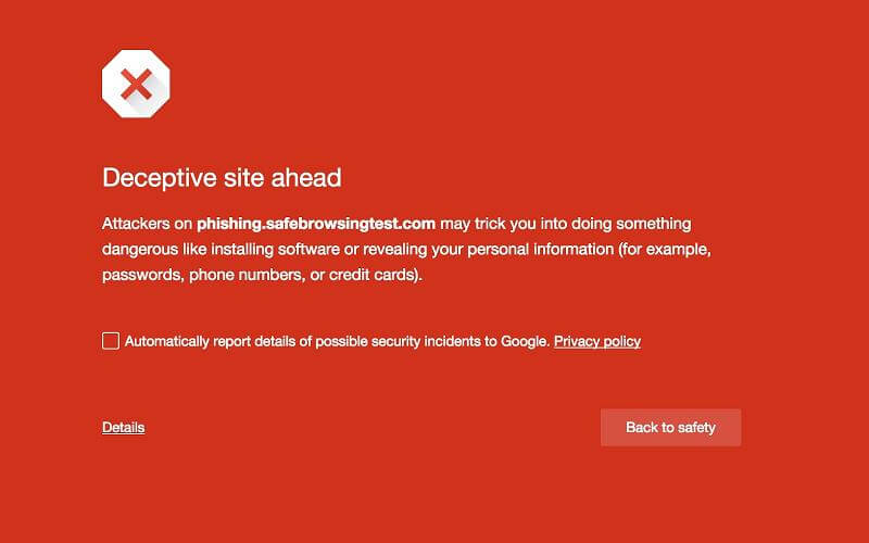 Chrome có trang báo lỗi đặc biệt cho những cuộc tấn công lừa đảo