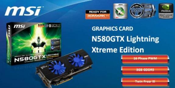 Chi tiết N580GTX Lightning Xtreme Edition của MSI
