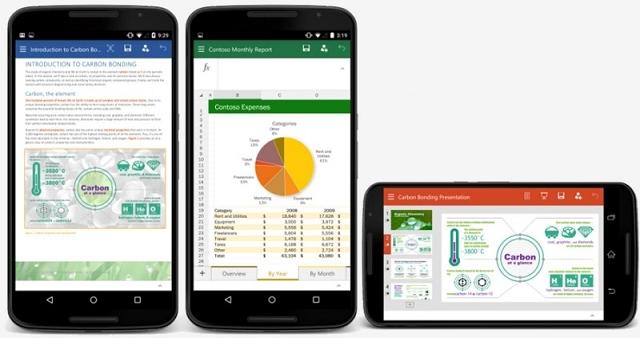 Word , Excel , PowerPoint thử nghiệm trên điện thoại Android 