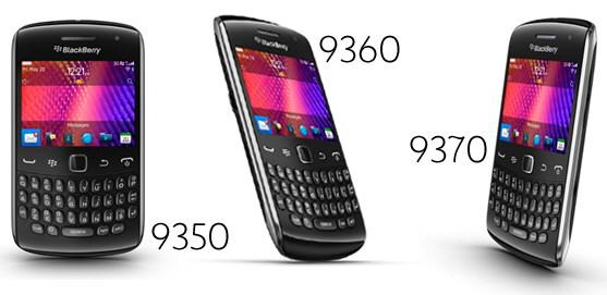 RIM tiết lộ BlackBerry Curve 9350, 9360 và 9370