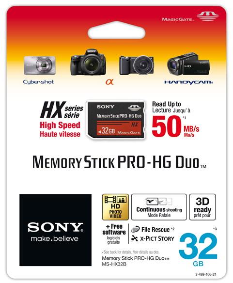 Sony chào thẻ nhớ Memory Stick PRO-HG Duo HX 50MB/s