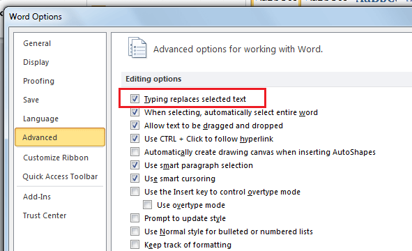 Microsoft Word : Không thể copy đè lên đoạn văn bản 